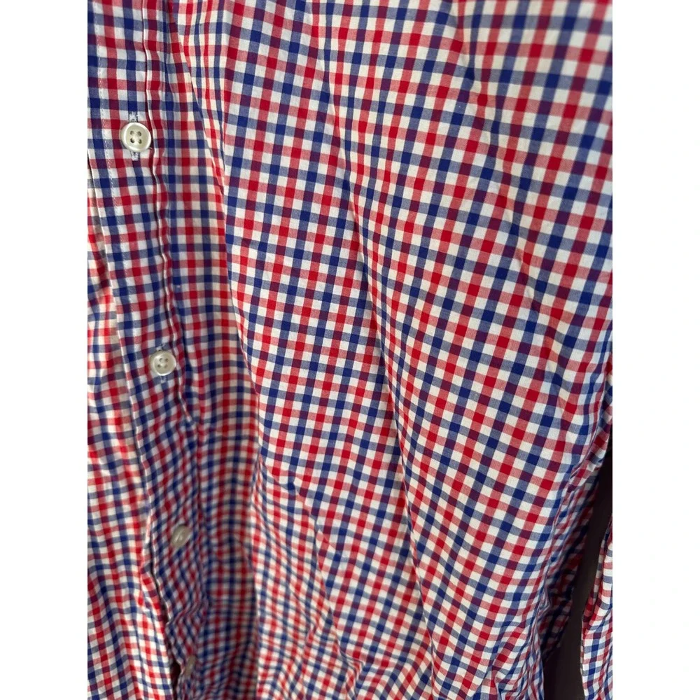 Polo Ralph Lauren Men's Red Gingham Classic Fit Button Down Shirt Size Large